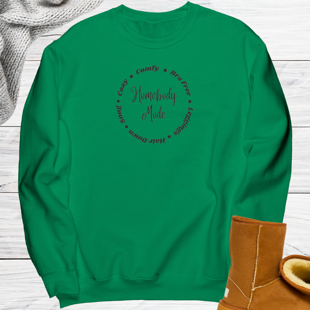 Cozy Homebody Mode Sweatshirt, Comfy Mode Sweater, Women's Oversized Sweatshirt, Funny Winter Sweatshirt, Fall Sweater, Gift for Her