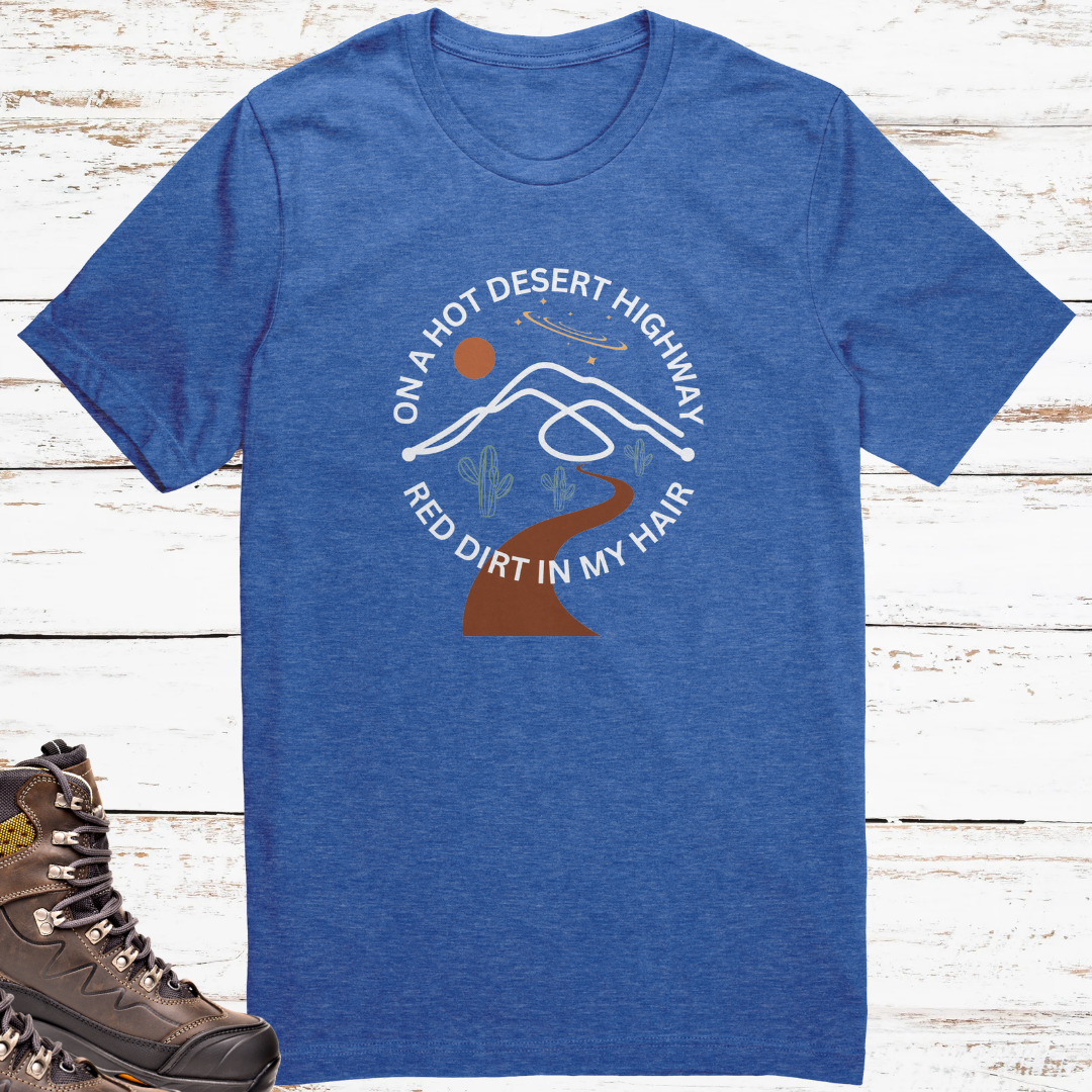Desert Highway Shirt, Road Trip Tshirt, Travel Tee, Camping Shirt, Hiking Tshirt, Gift for Adventurer