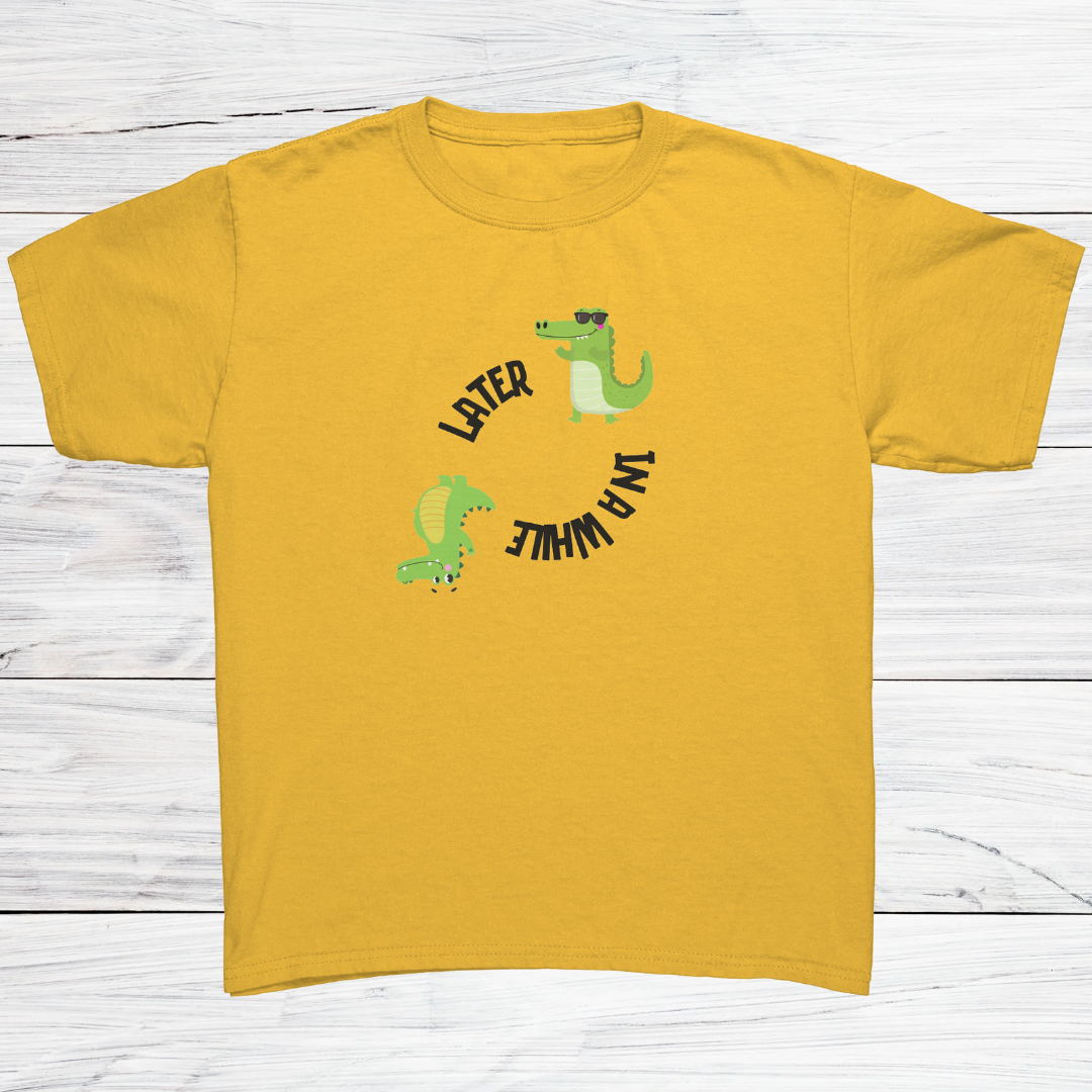 Later Gator Kid's Shirt, In a While Crocodile Children's Shirt, Funny Croc Shirt for Grandkid, Gift for Grandchild