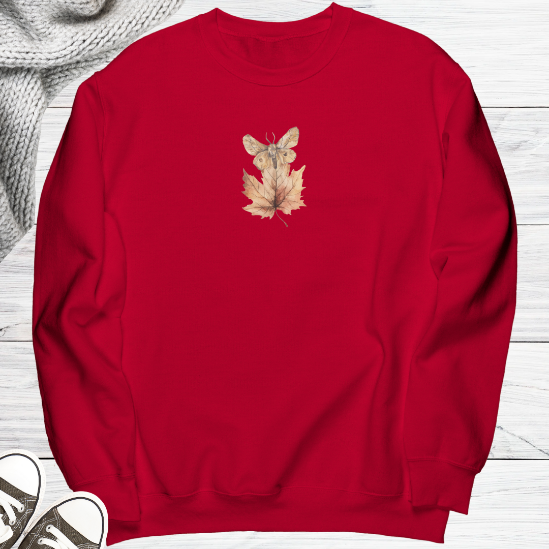 Fall Sweatshirt, Fall Leaf Sweater, Moth Sweatshirt, Autumn Sweatshirt, Fall Apparel
