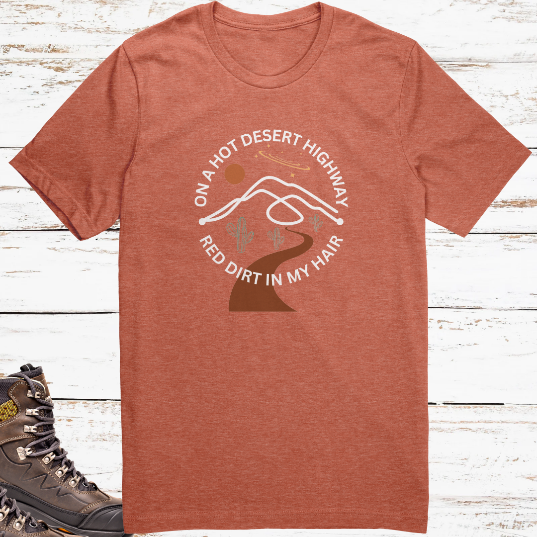 Desert Highway Shirt, Road Trip Tshirt, Travel Tee, Camping Shirt, Hiking Tshirt, Gift for Adventurer