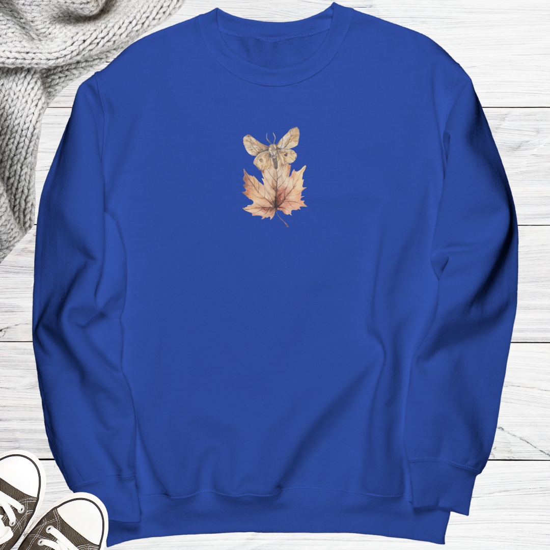 Fall Sweatshirt, Fall Leaf Sweater, Moth Sweatshirt, Autumn Sweatshirt, Fall Apparel
