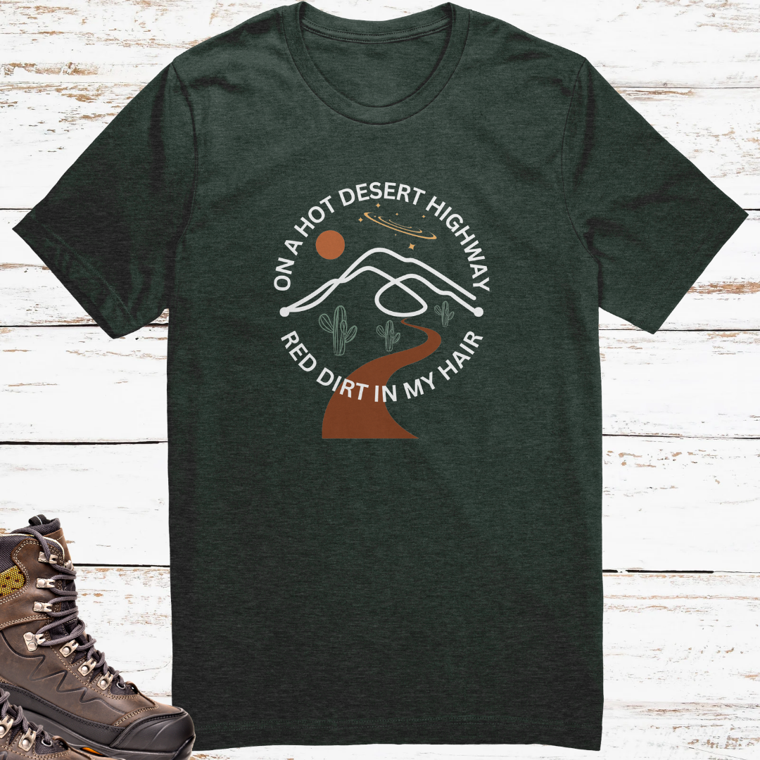 Desert Highway Shirt, Road Trip Tshirt, Travel Tee, Camping Shirt, Hiking Tshirt, Gift for Adventurer