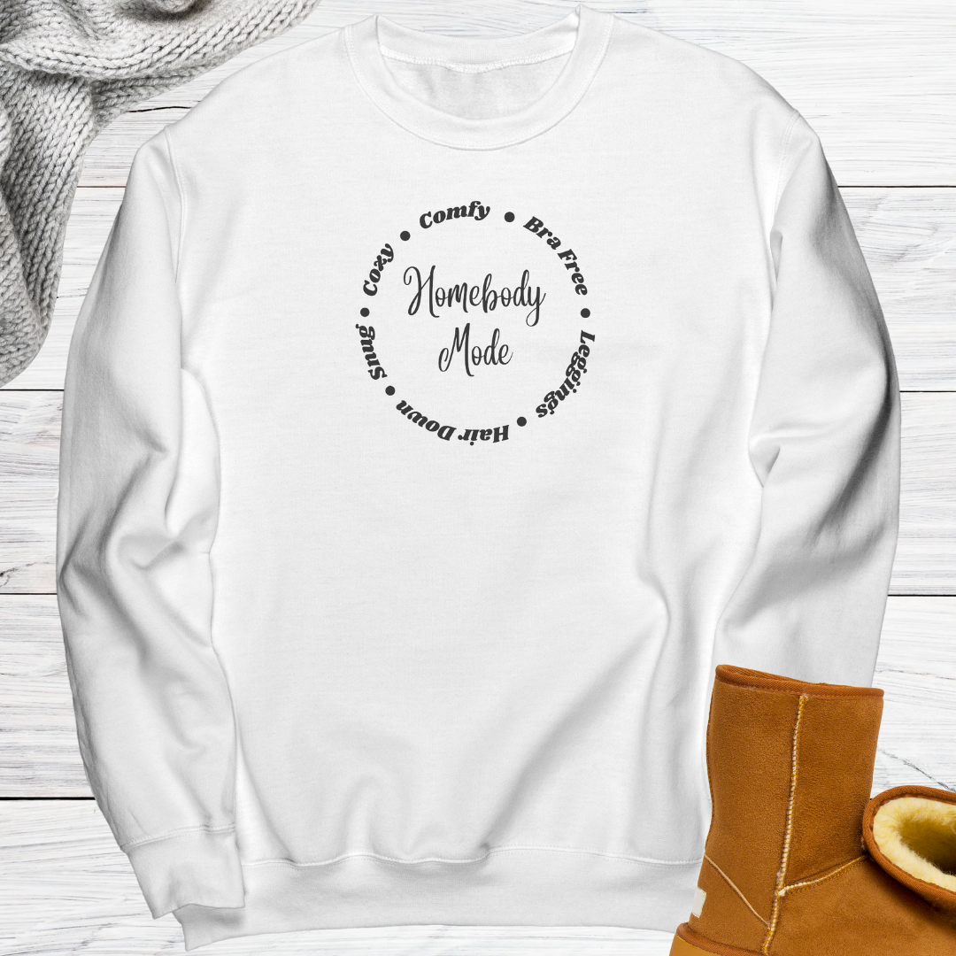 Cozy Homebody Mode Sweatshirt, Comfy Mode Sweater, Women's Oversized Sweatshirt, Funny Winter Sweatshirt, Fall Sweater, Gift for Her