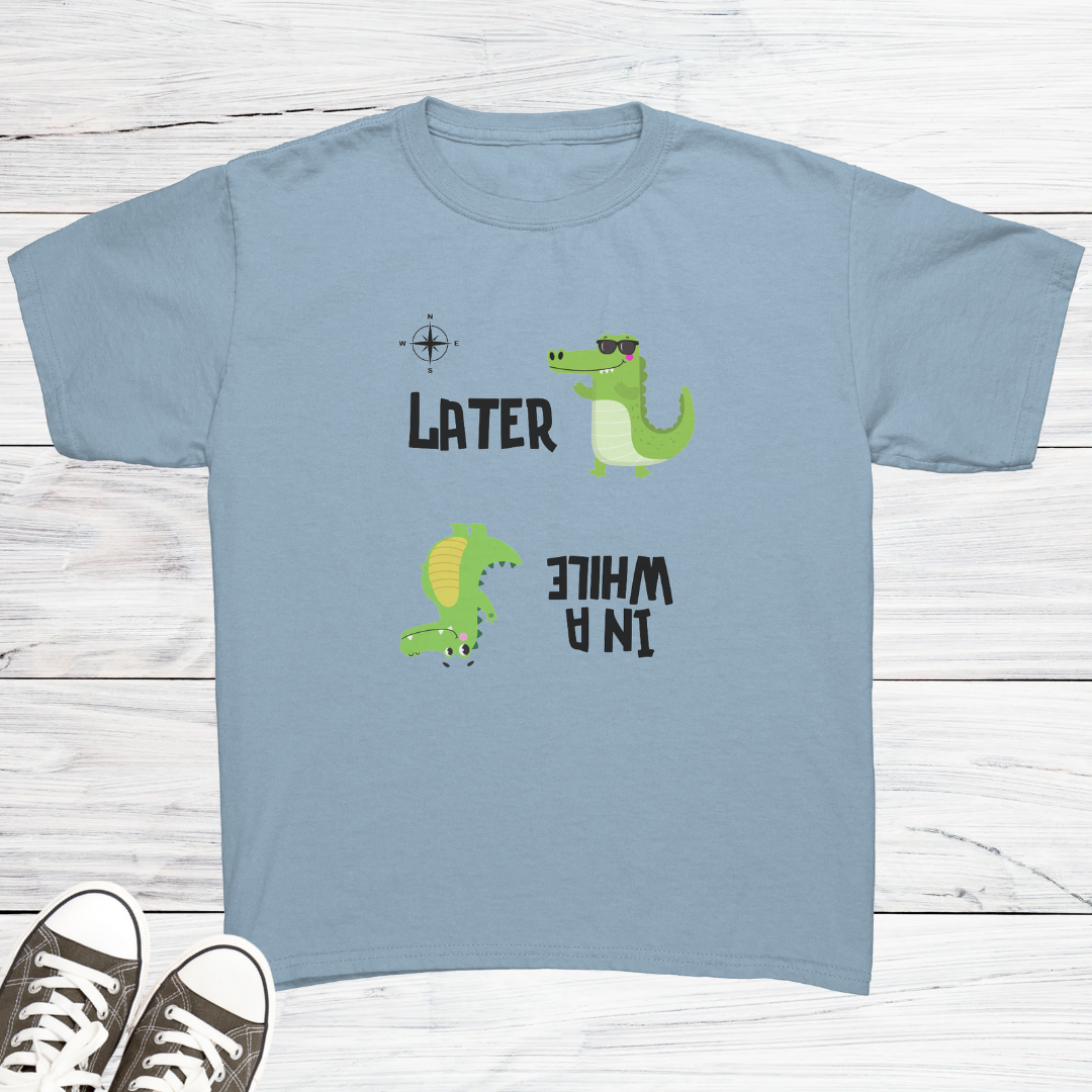 Later Gator Kid's Shirt, In a While Crocodile Children's Shirt, Funny Croc Shirt for Grandkid, Gift for Grandchild