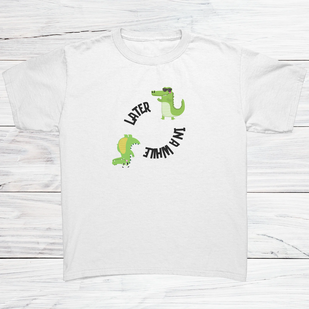 Later Gator Kid's Shirt, In a While Crocodile Children's Shirt, Funny Croc Shirt for Grandkid, Gift for Grandchild