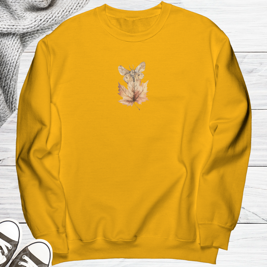 Fall Sweatshirt, Fall Leaf Sweater, Moth Sweatshirt, Autumn Sweatshirt, Fall Apparel
