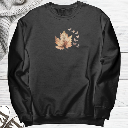 Fall Sweatshirt, Fall Leaf Sweater, Butterfly Sweatshirt, Nature Lover Gift, Fall Apparel